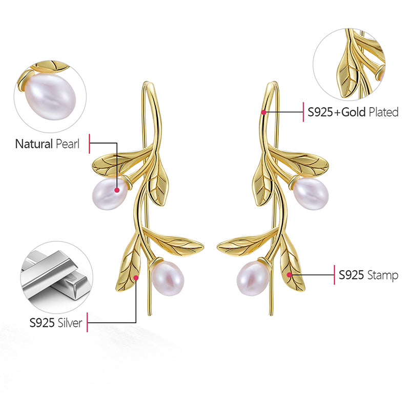 18k Gold-Plated Shell Drop Earring