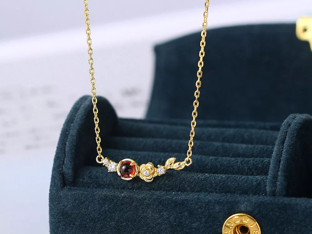 Ella  Garnet Necklace